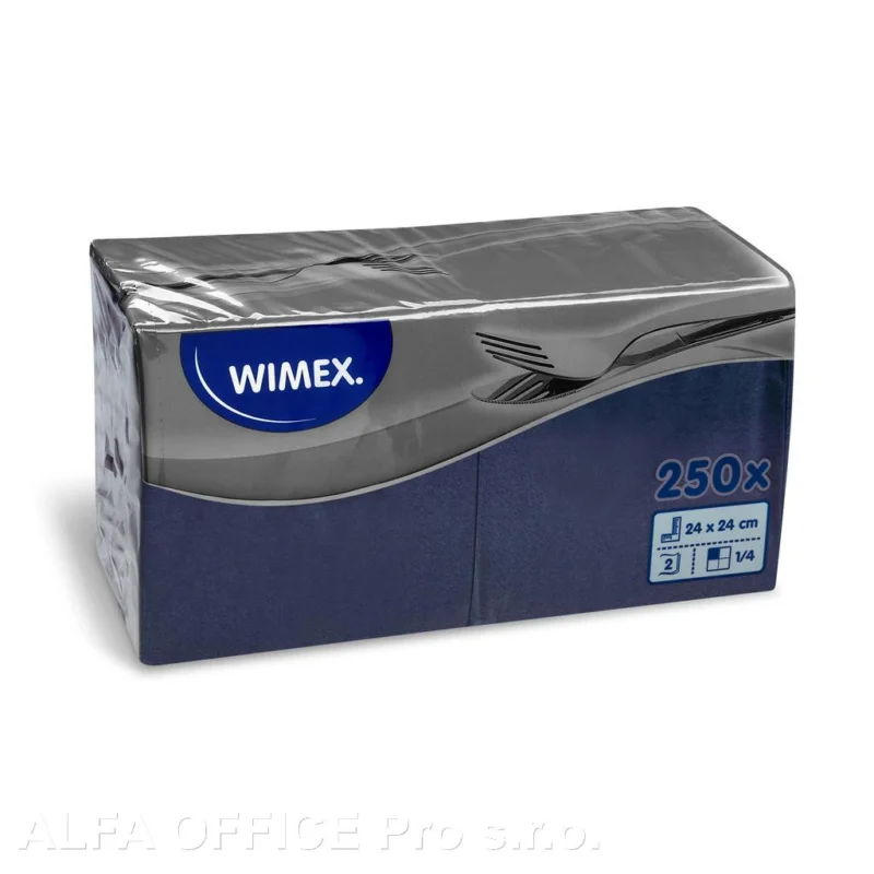 Wimex papírové ubrousky koktejlové tm. modré 2-vrstvé 24 cm x 24 cm 250ks Aktuální