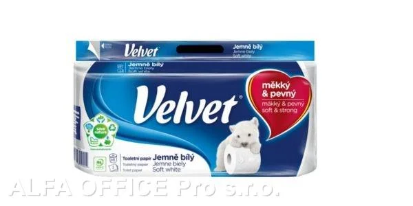 Papír toaletní Velvet white 3-vrstý / 8 ks Objednat Nyní