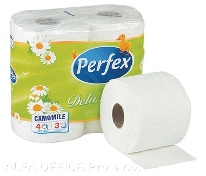 Aktuální Papír toaletní Perfex Deluxe s vůní heřmánku 3-vrstvý / 1 ks
