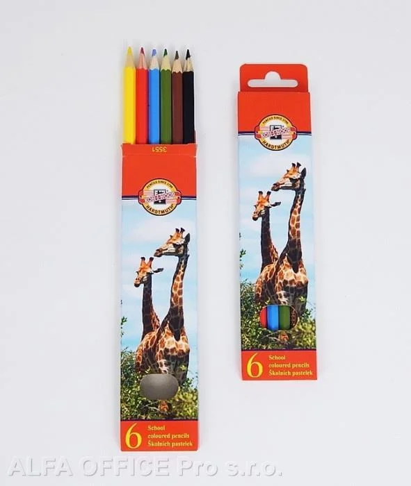 Pastelky Koh-i-noor Veselé dlouhé / 6ks Expresní Doručení