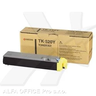 Kyocera originální toner TK520Y, yellow, 4000str., 1T02HJCEU0, Kyocera FS-C5015N Bezpečná Platba