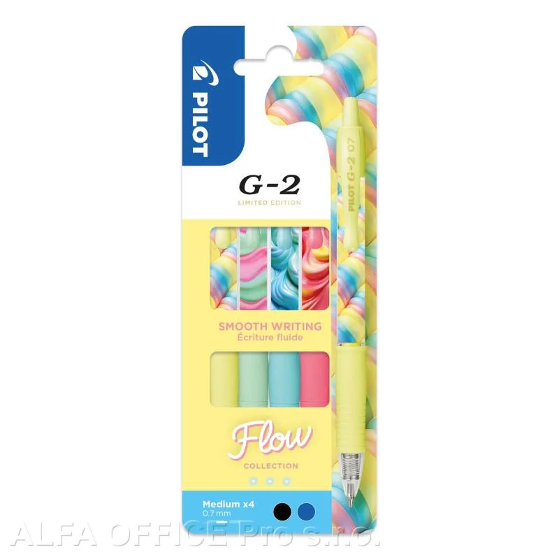 Gelový roller Pilot G-2 Flow 0,7 - sada 4 ks Objednat Nyní