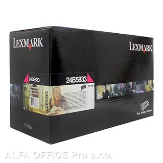 Lexmark originální toner 24B5833, magenta, 18000str., return, extra high capacit Novinka