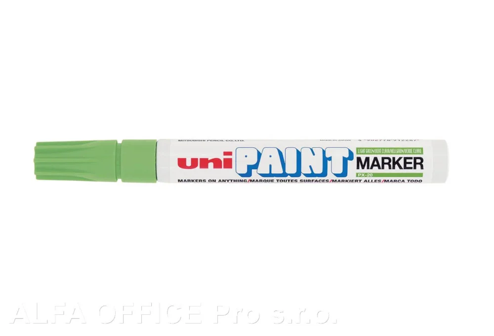 Popisovač UNI PAINT PX-20 lakový Medium / světle zelená Oblíbený