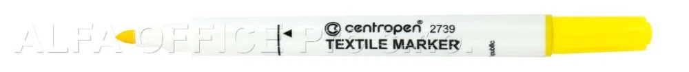 Značkovač Centropen 2739 na textil - žlutá Vrácení Zdarma