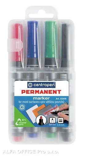 Finální Výprodej Značkovač Centropen 8566 permanent - sada 4 ks