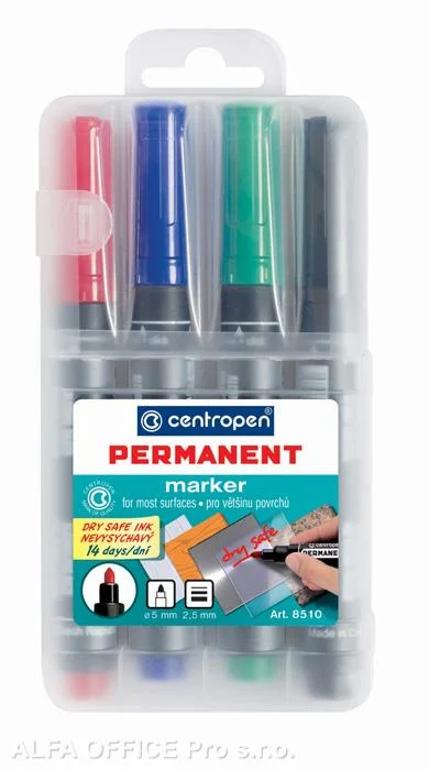 Značkovač Centropen 8510 permanent - sada 4 ks Akce