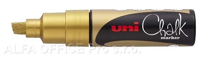 Popisovač křídový UNI Chalk Marker PWE-8K / zlatá Akční Cena