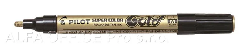 Přímo Od Výrobce Popisovač Pilot Super Color - zlatá / M / 2 mm