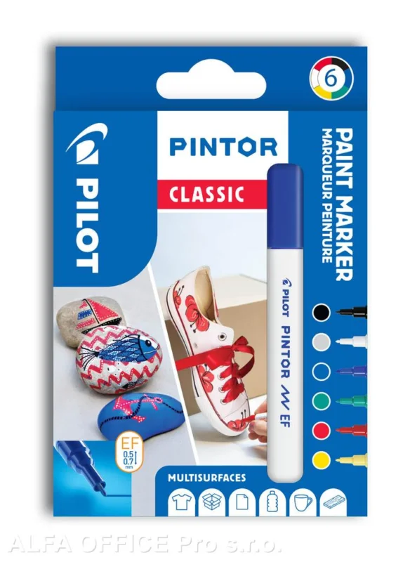 Popisovač Pilot Pintor EF Classic / sada 6 ks Horká Nabídka
