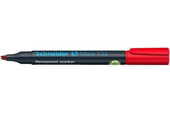 Permanentní popisovač Maxx 133, červená, 1-4mm, klínový hrot, SCHNEIDER Jen Po Omezenou Doba