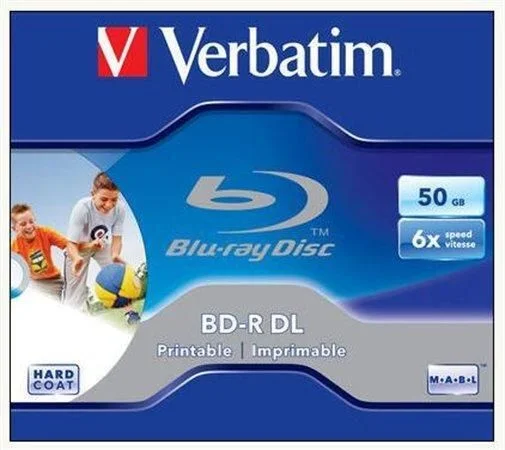 Cenový Hit BD-R Blu-Ray, DL, Printable, 50GB, 6x, Verbatim, jewel box