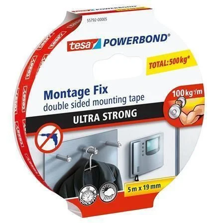 Jen Po Omezenou Doba Lepicí páska Powerbond 55792, oboustranná, extra silná, 19 mm x 5 m, TESA