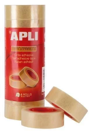 Lepicí páska, 19mm x 33m, APLI Transparent, (8ks) ,balení 8 ks Výhodná Nabídka