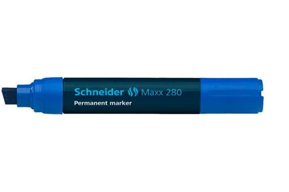 Originální Permanentní popisovač Maxx 280, modrá, 4-12mm, klínový hrot, SCHNEIDER