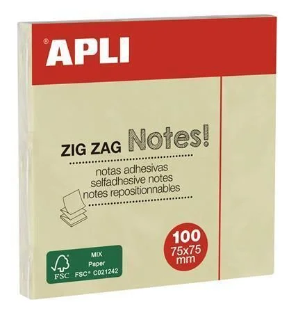 Must-Have Samolepicí bloček CLASSIC, Z, žlutá, 75 x 75 mm, 100 listů, APLI 12078 ,balení 100 ks