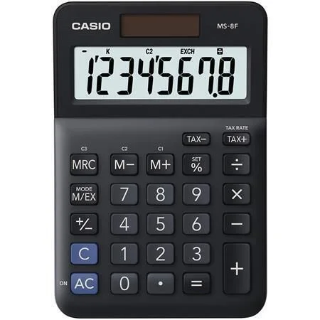 Kalkulačka MS-8 F, černá, stolní, 8 číslic, CASIO Expresní Doručení