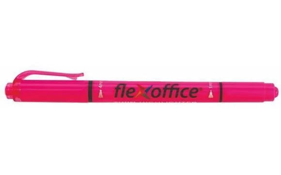 Zvýrazňovač HL01, růžová, 1,0/4,0 mm, oboustranný, FLEXOFFICE ,balení 12 ks Nízká Cena