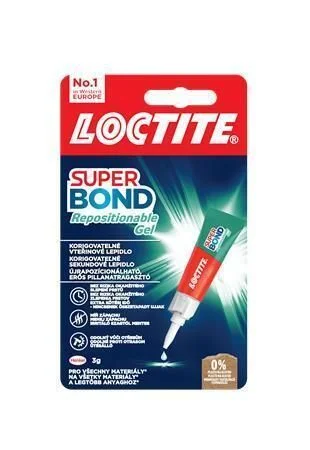 Omezená Nabídka Vteřinové lepidlo Loctite Super Bond Repositionable Gel, gel, 3g, HENKEL 2943110