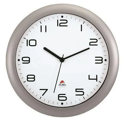 Pouze Dnes Nástěnné hodiny Hornew, stříbrná, 30 cm, ALBA