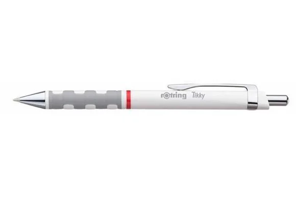 Nízká Cena Kuličkové pero Tikky, bílá, 0,8mm, ROTRING