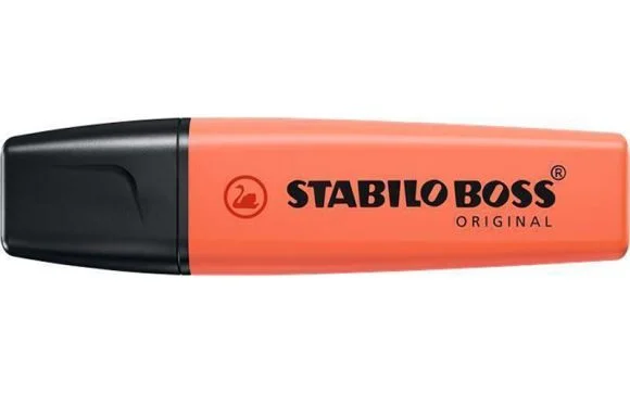 Tovární Cena Zvýrazňovač BOSS original Pastel, pastelová korálová červená, 2-5 mm, STABILO