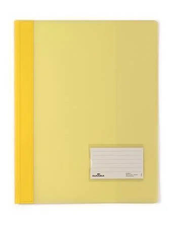Expresní Doručení Desky s rychlovazačem DURALUX, žlutá, extra pevné, A4+, průsvitné, DURABLE 268004