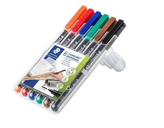 Oblíbený Permanentní popisovač Lumocolor 317 M, 6 barev, 1mm, OHP, STAEDTLER