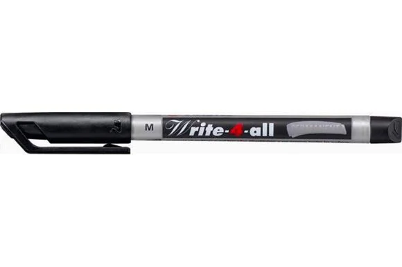 Must-Have Permanentní popisovač Write-4-all, černá, 1mm, kuželový hrot, STABILO
