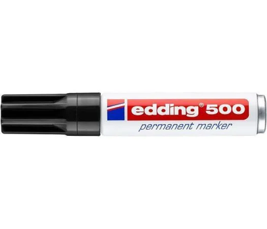 Permanentní popisovač 500 černá, 2-7mm, klínový hrot, EDDING Jen Po Omezenou Doba