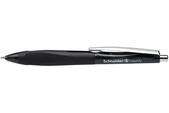 Jen Po Omezenou Doba Kuličkové pero Haptify, černá, 0,5mm, stiskací mechanismus, SCHNEIDER