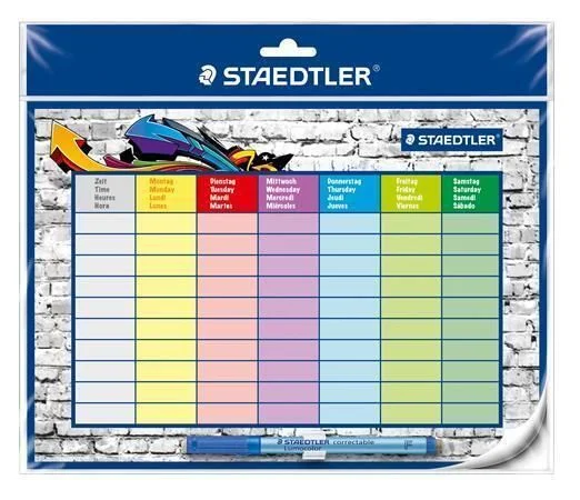 Školní rozvrh Lumocolor 641 SP2, stíratelný, samolepicí, STAEDTLER 641 SP2 Akční Nabídka