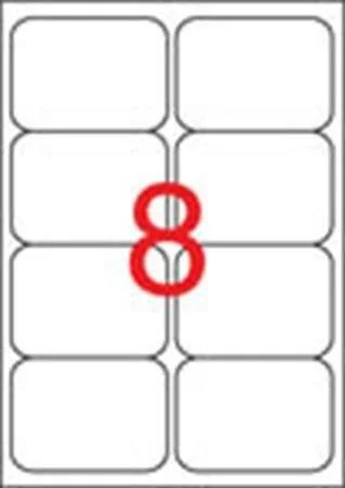 Výprodej Etiketa, ILC, 99,1 x 67,7 mm, zaoblené rohy, 800 ks/bal., APLI 02420 ,balení 100 ks