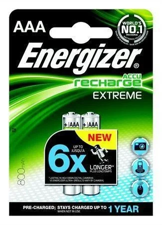 Ihned K Objednání Nabíjecí baterie, AAA (mikrotužková), 2x800 mAh, přednabité, ENERGIZER
