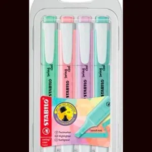 Zvýrazňovače Swing Cool Pastel, sada, 4 barvy, 1-4 mm, STABILO 275/4-08-02 Must-Have