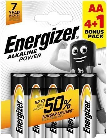Baterie Alkaline Power, AA, 4+1 ks, ENERGIZER EPAAB4+1 ,balení 5 ks Zlevněný