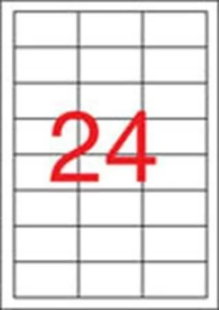 Etiketa, ILC, 64,6x33,8 mm, třířadé, 2400 ks/bal., APLI ,balení 100 ks Výhodná Nabídka