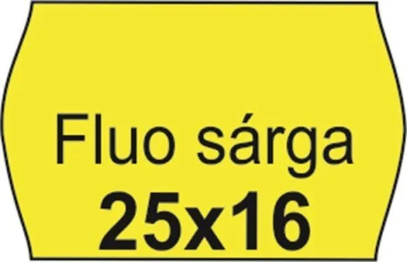Autentický Cenové etikety FLUO, žlutá, 25 x 16 mm ,balení 10 ks