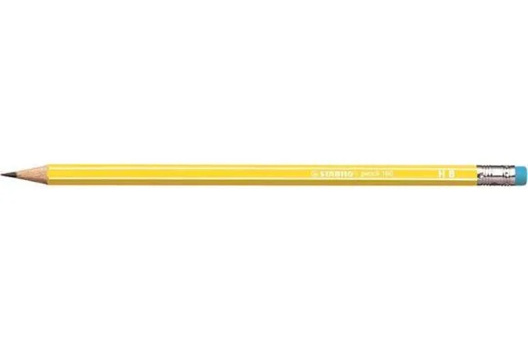 Výhodná Nabídka Grafitová tužka s gumou Pencil 160, žlutá, HB, šestihranná, STABILO