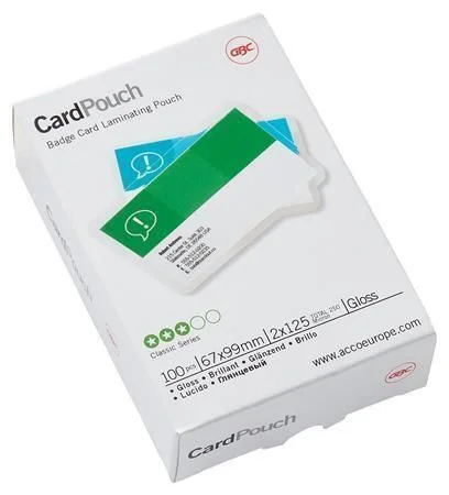 Tovární Cena Laminovací kapsy, 67 x 99 mm, lesklá, 125 micron, GBC 3743177 ,balení 100 ks