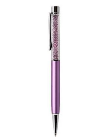 Pouze Dnes Kuličkové pero SWAROVSKI® Crystals, purpurová, purpurové krystaly v horní části pera, 14 cm, ART CRY