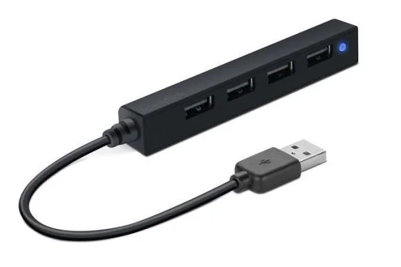 Novinka USB-HUB Snappy Slim, černá, 4 porty, USB, 2.0, SPEEDLINK