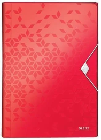 Aktovka na dokumenty Wow, červená, A4, PP, 6 částí, LEITZ 45890026 Cenový Hit