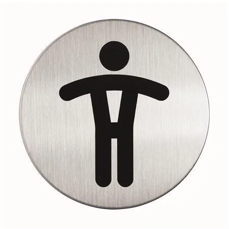 Piktogram Pánské WC, samolepicí, nerez, DURABLE 490523 Hit Sezóny