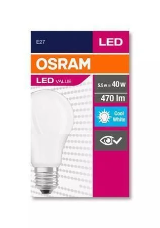LED žárovka Value, E27, globe, A60, 5W, 470lm, 4000K (HF), OSRAM 4058075127081 Autentický