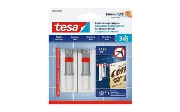 Expresní Doručení Nalepovací hřebík Powerstrips® 77765, na hladké, nastavitelný, 2 kg, TESA