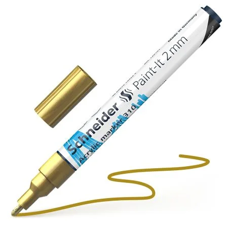 Schneider Paint-It 310 Akrylový popisovač 2 mm - zlatý Vysoce Kvalitní