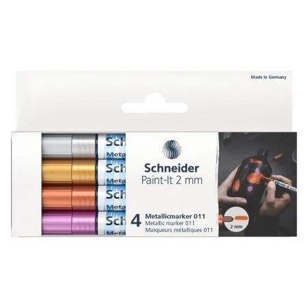 Popisovač Schneider Paint-It 011 Metalický, sada 4 ks, hrot 2 mm Pouze Dnes