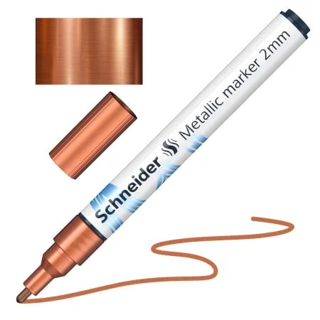 Dokud Zásoby Vydrží Popisovač Schneider Paint-It 011 hrot 2 mm - metalická mědená