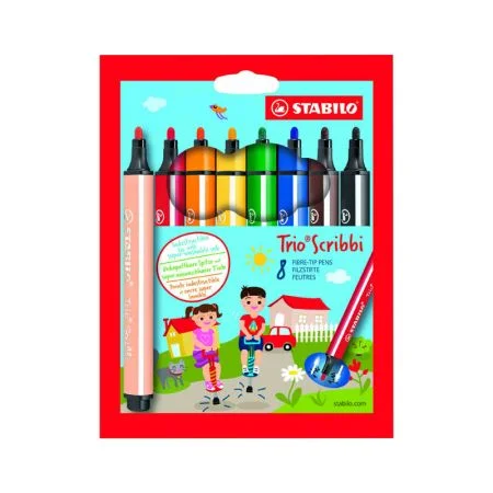 Popisovače Stabilo Trio Scribbi - 8 ks Originální